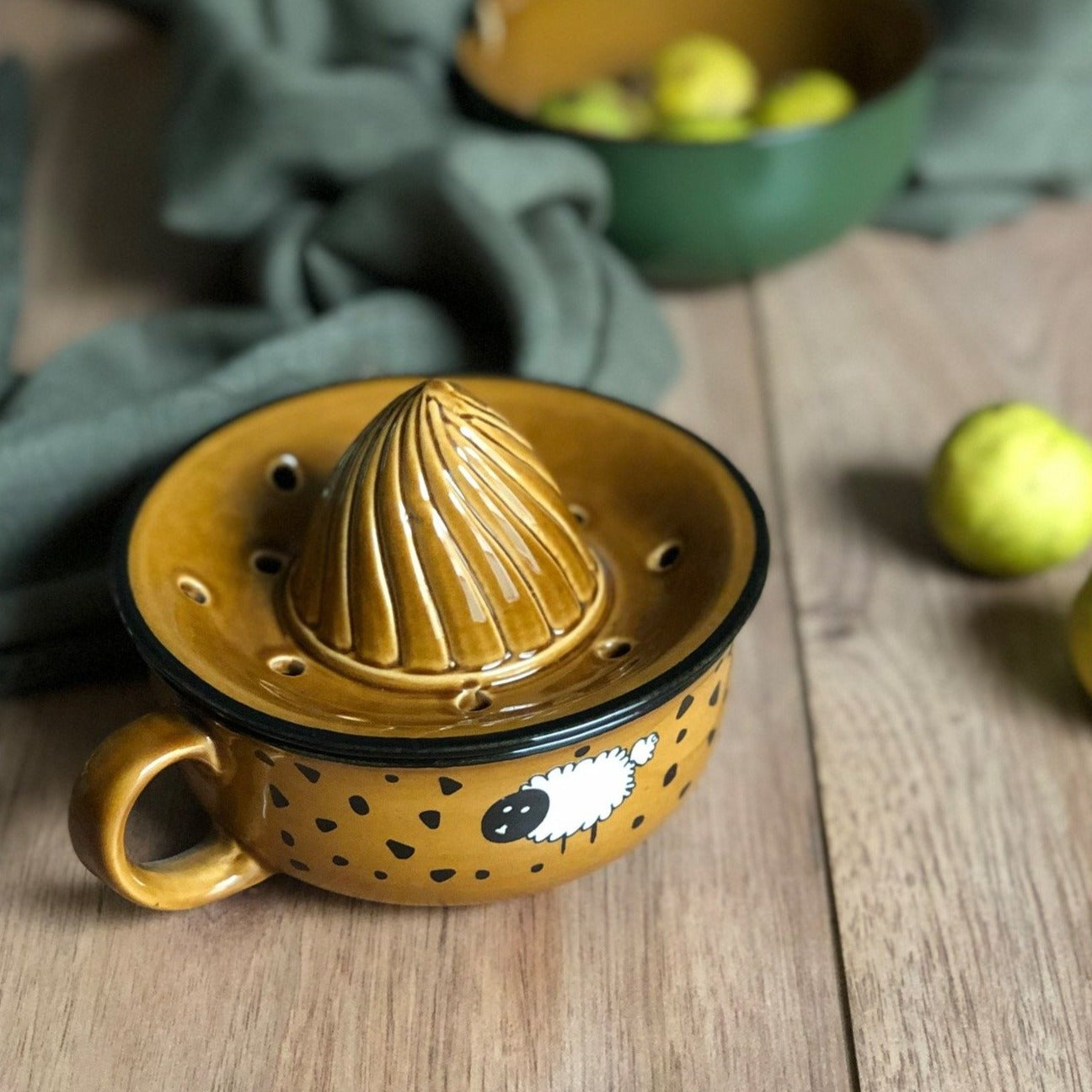 Handmade ceramic juicer, made in India